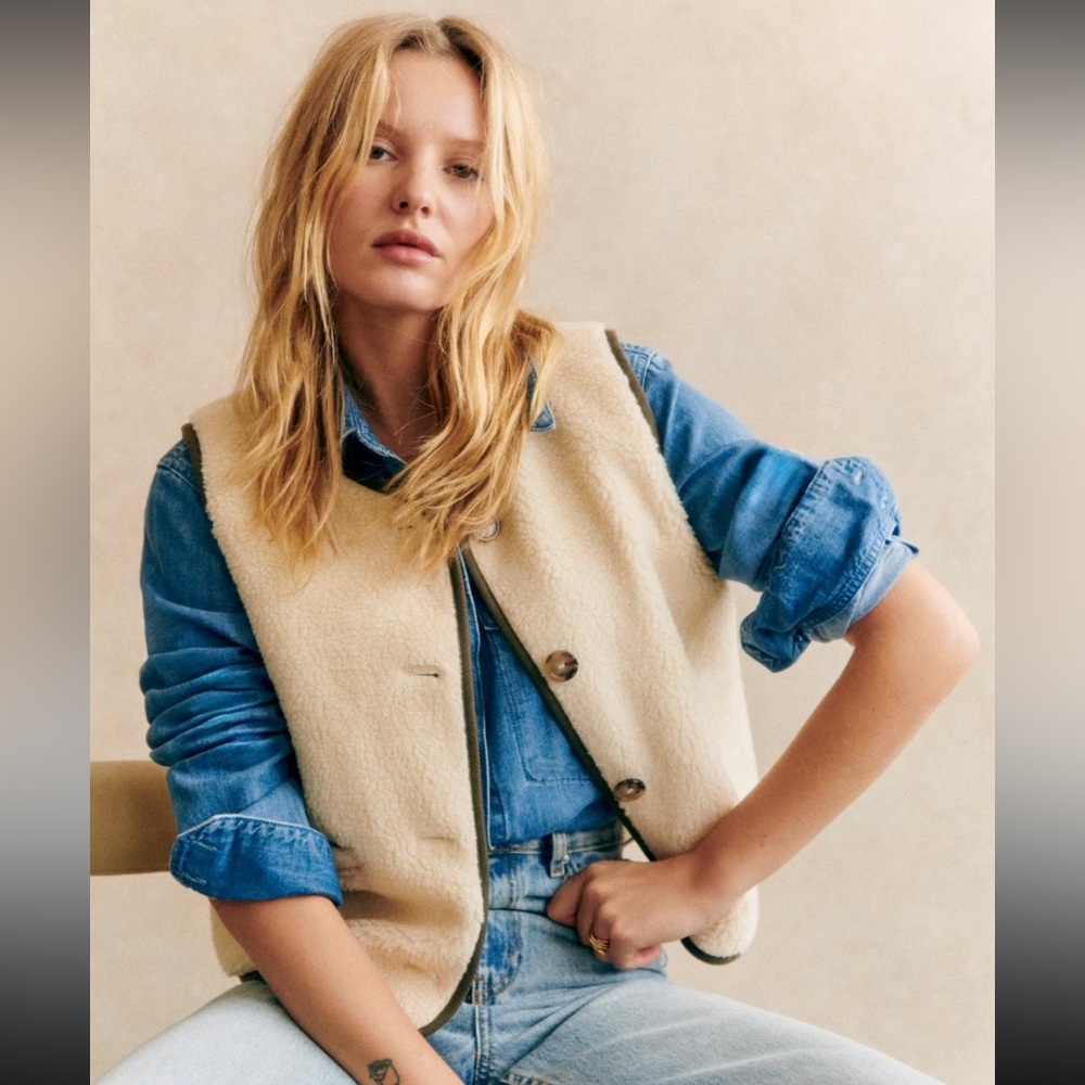 BNWT Sezane Balthazar Jacket Ecru - Size 4